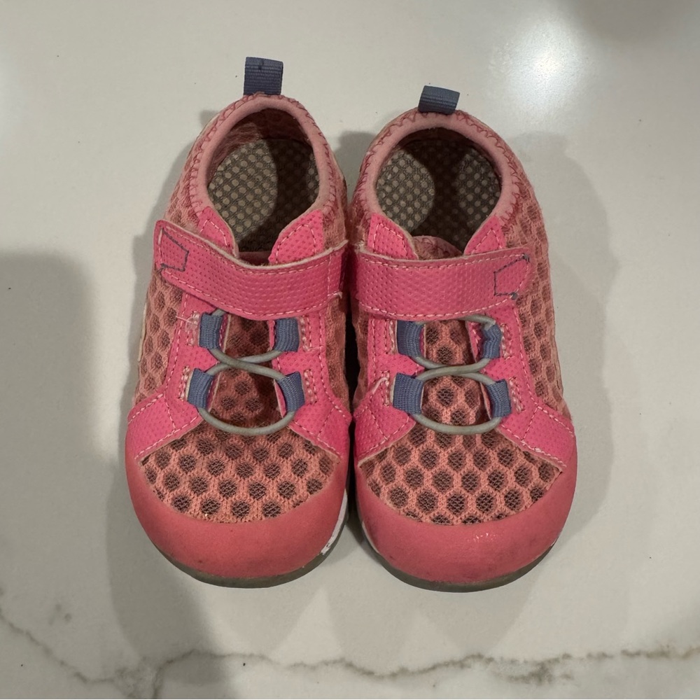 See Kai Run Water- Friendly Pink Anker Mesh Sneaker Size 8